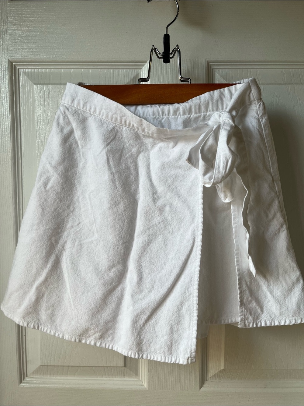 White Cotton Wrap Skirt
